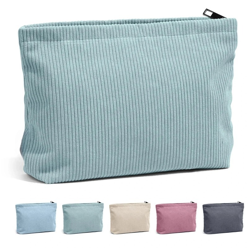 Travel Accessories Organizer Bag - Corduroy Travel Cosmetic Bag Portable Makeup