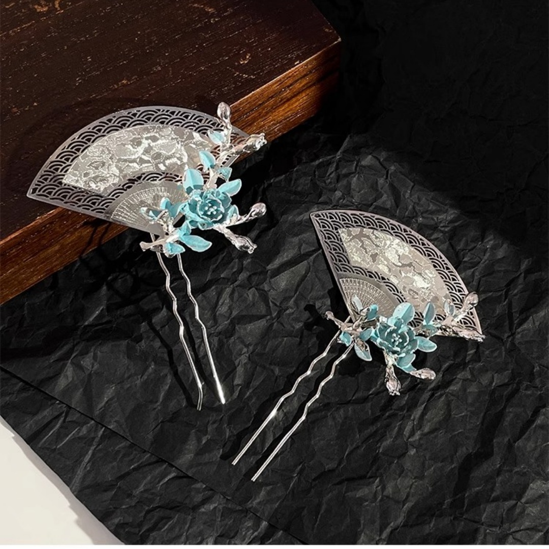 Quality Travel Accessories - New Chinese-Style Fan-Shaped Hairpin, Exquisite, Light