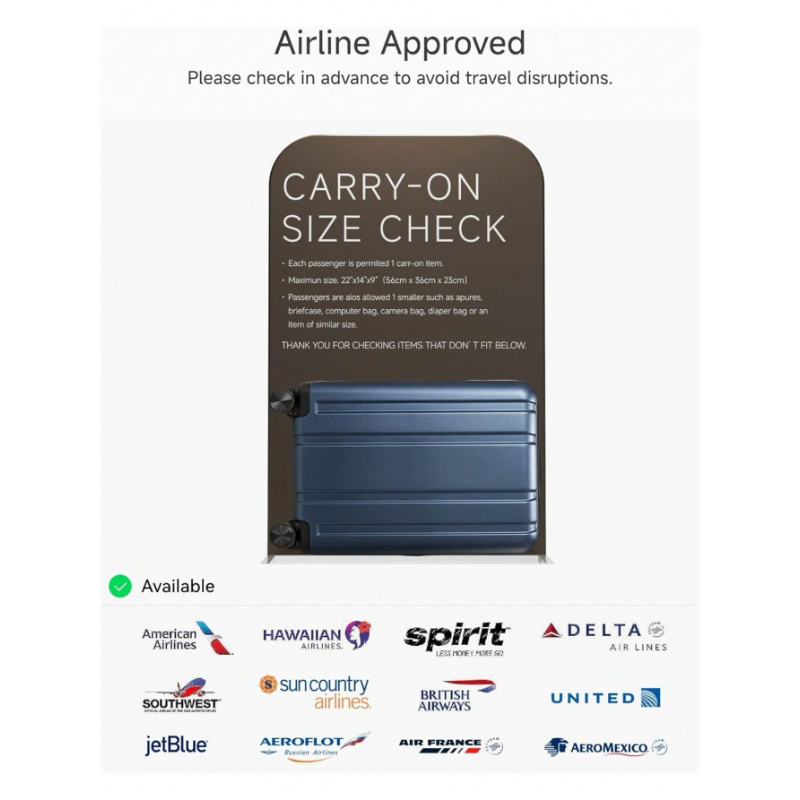 20 Inch Carry On Luggage 22x14 - Travel Lock Tsa Approved 评论和价格