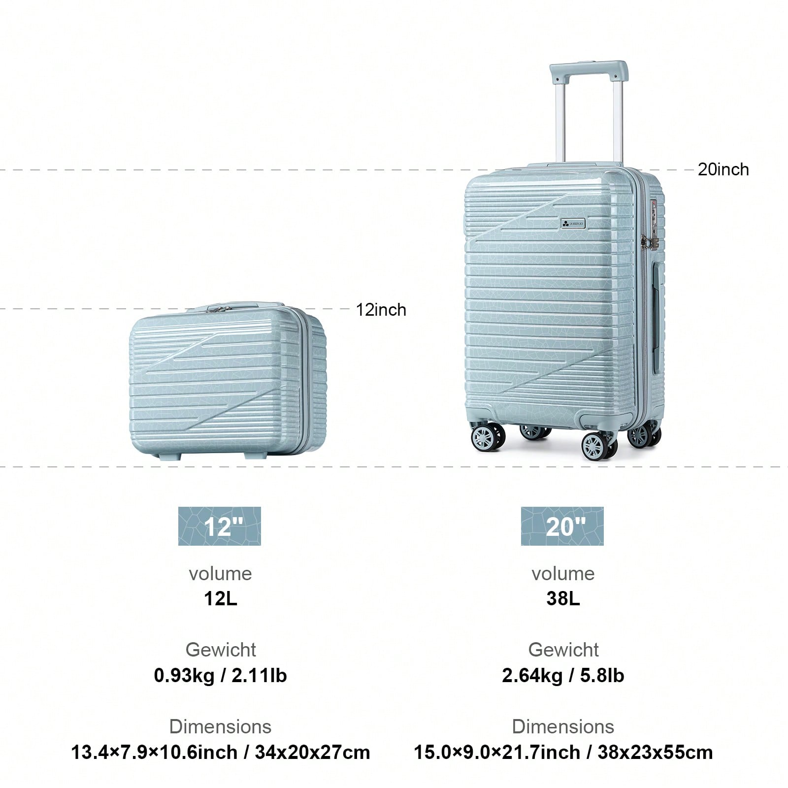 20 Inch Carry On Luggage Hards - Travel Lock Tsa Approved 评论和价格