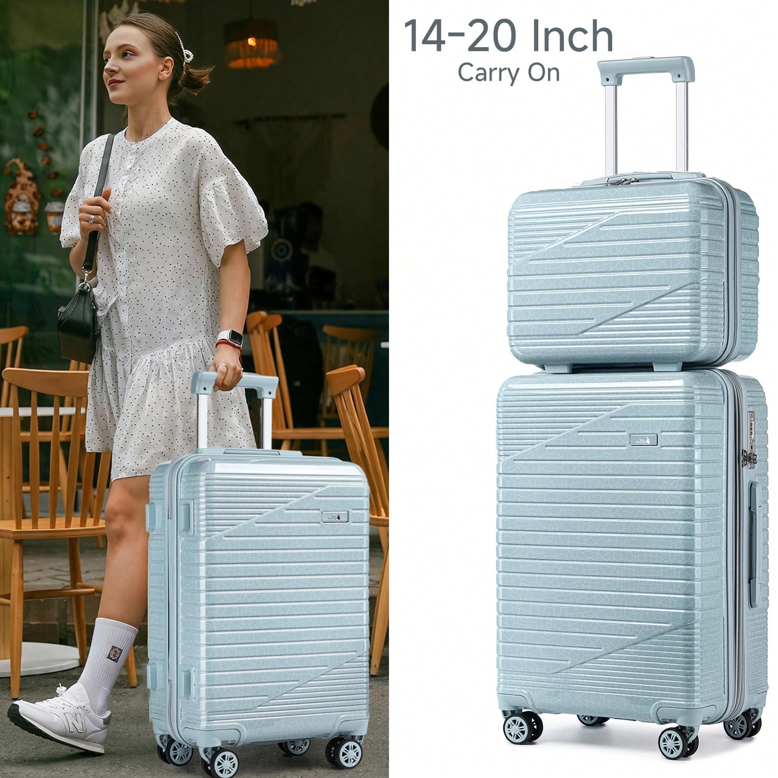 20 Inch Carry On Luggage Hards - Travel Lock Tsa Approved 评论和价格