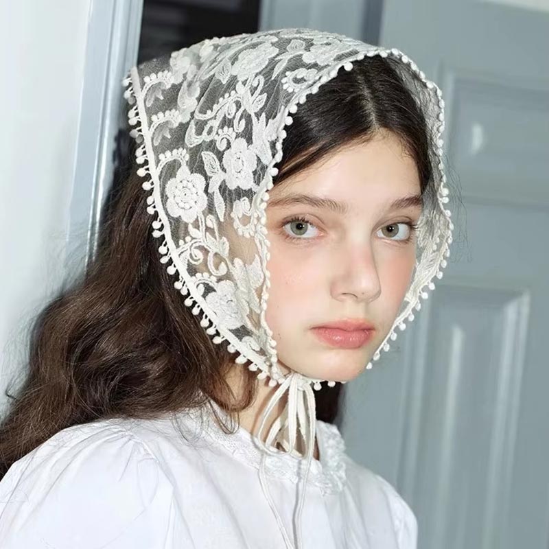 White Woven Floral Lace Hair S - Travel Accessories For Elderly 评论和价格