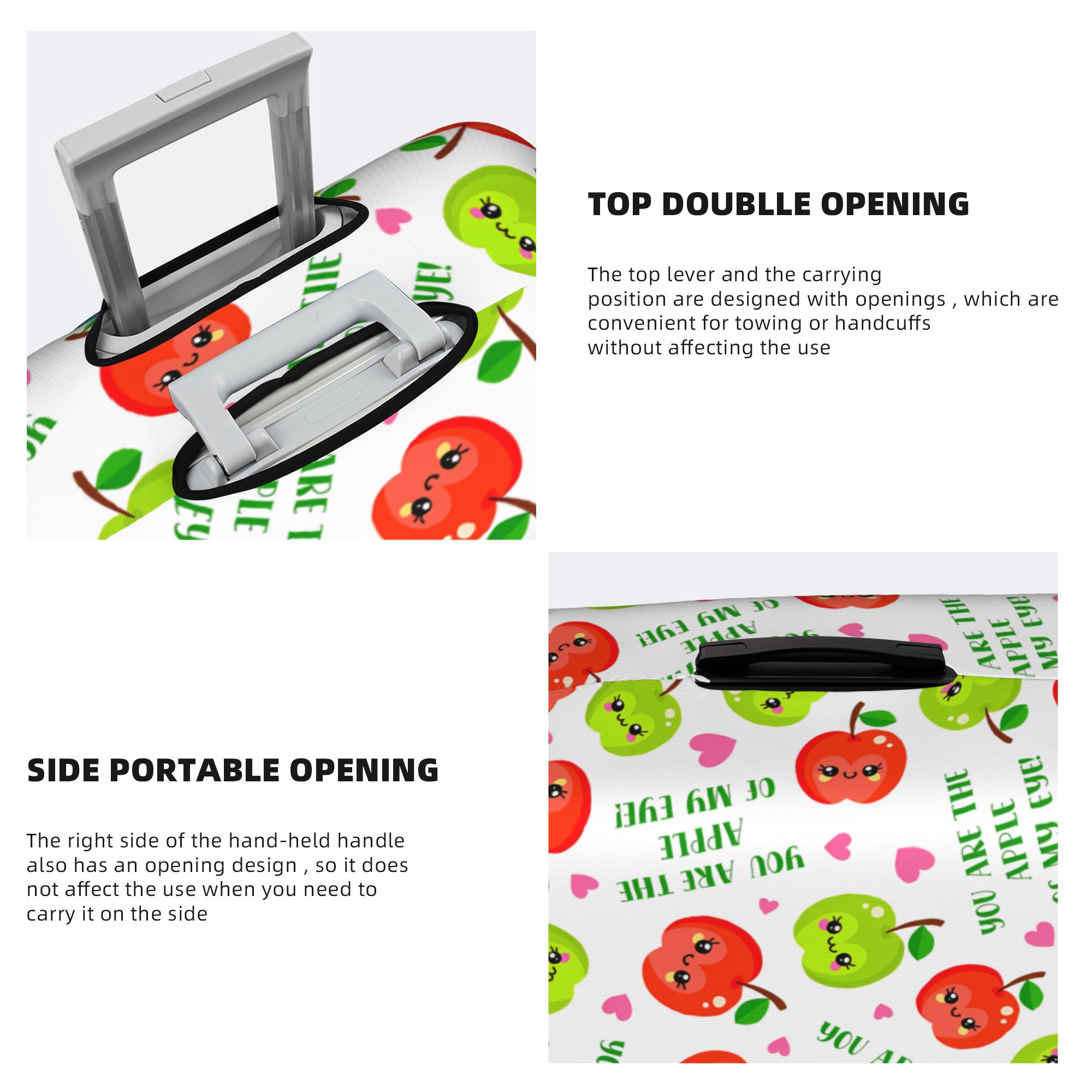 Kawaii Apple Cute Faces  Lugga - Travel Accessories Apple 评论和价格