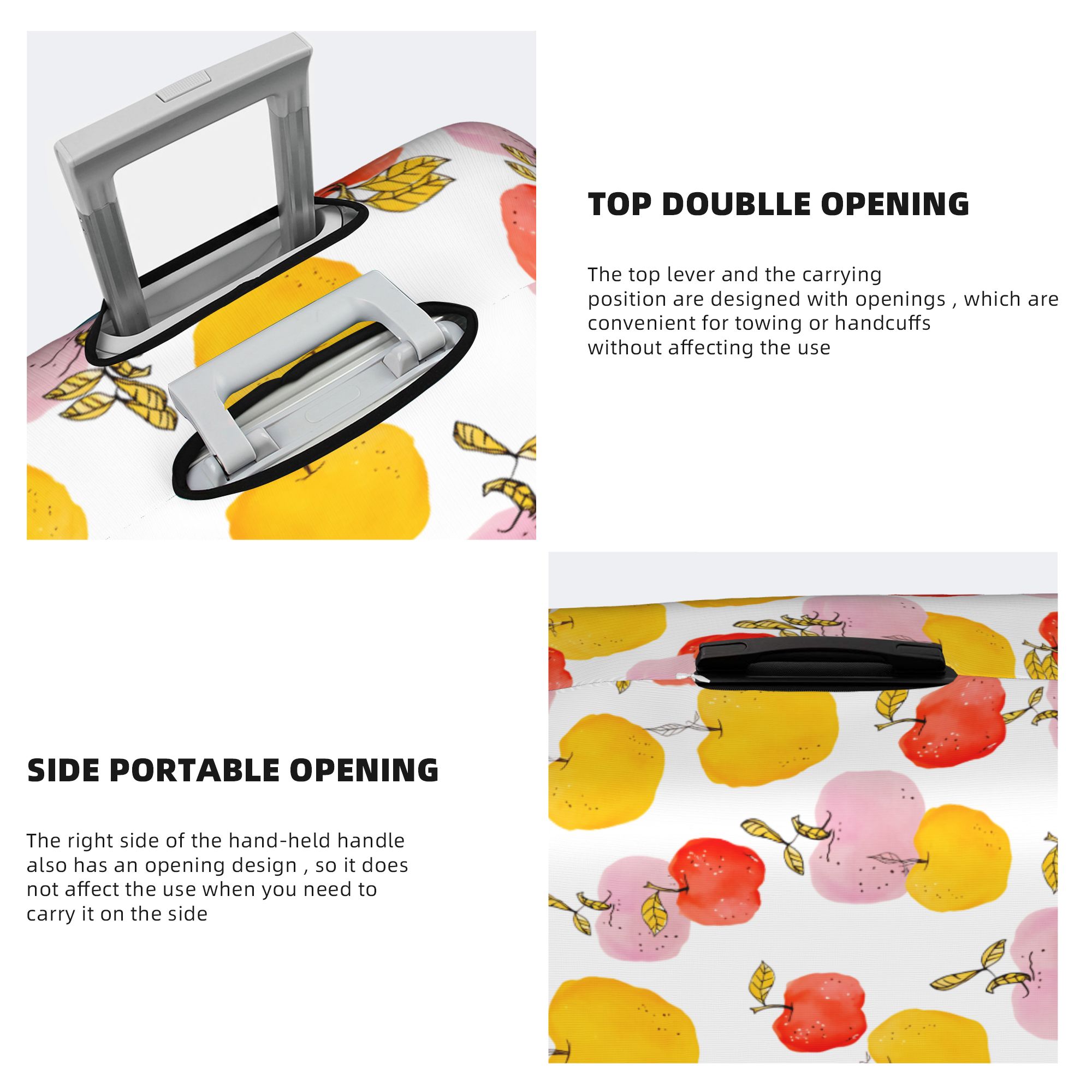 Watercolor Apple Fruits Luggag - Travel Accessories Apple 评论和价格
