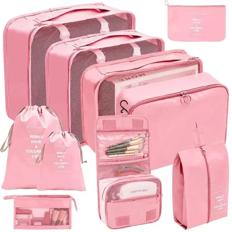 7/8/9/10 Pcs Set Travel Organi - Travel Accessories Organiser 评论和价格
