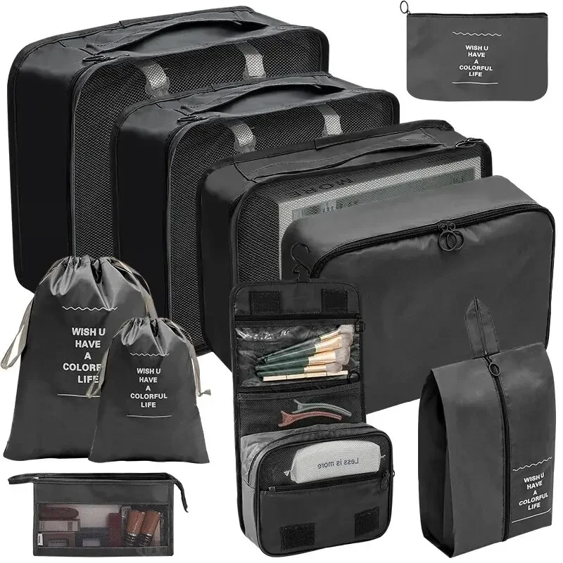 7/8/9/10 Pcs Set Travel Organi - Travel Accessories Organiser 评论和价格