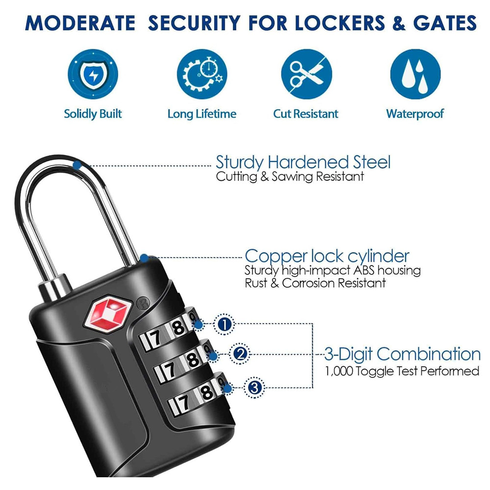 TSA Approved Luggage Locks, Co - Travel Lock Tsa Approved 评论和价格