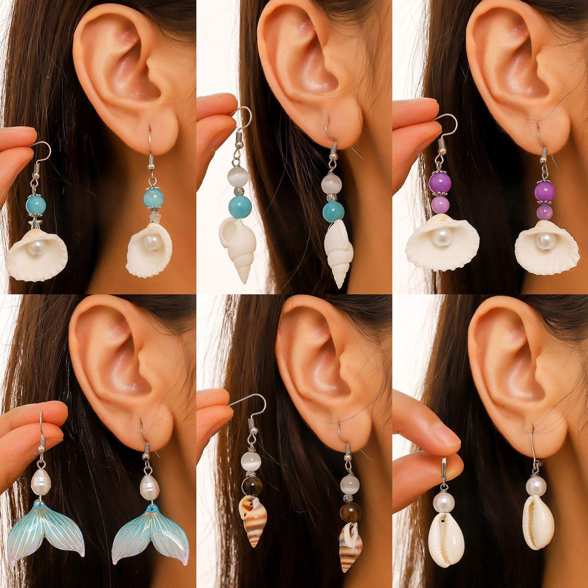 Pair of Fashion Women Earrings - Travel Accessories Dropshipping 评论和价格