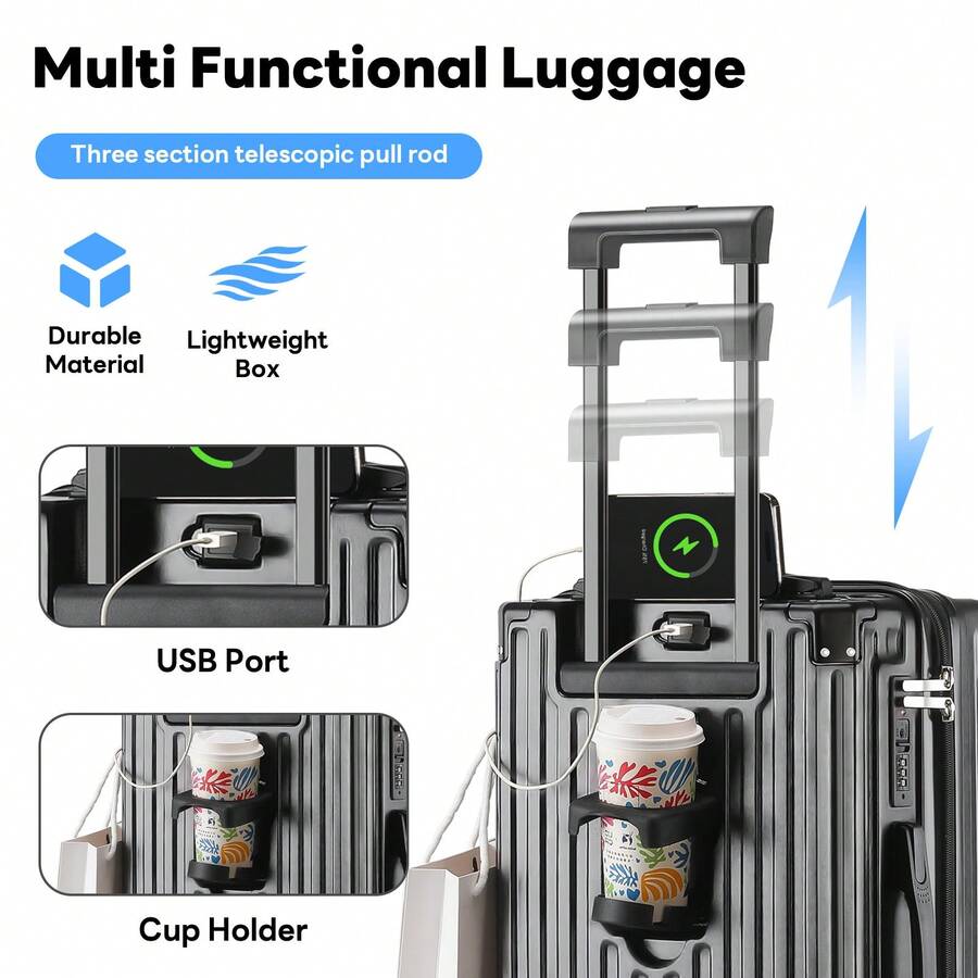 20 Inch Carry On Luggage With  - Travel Lock Tsa Approved 评论和价格