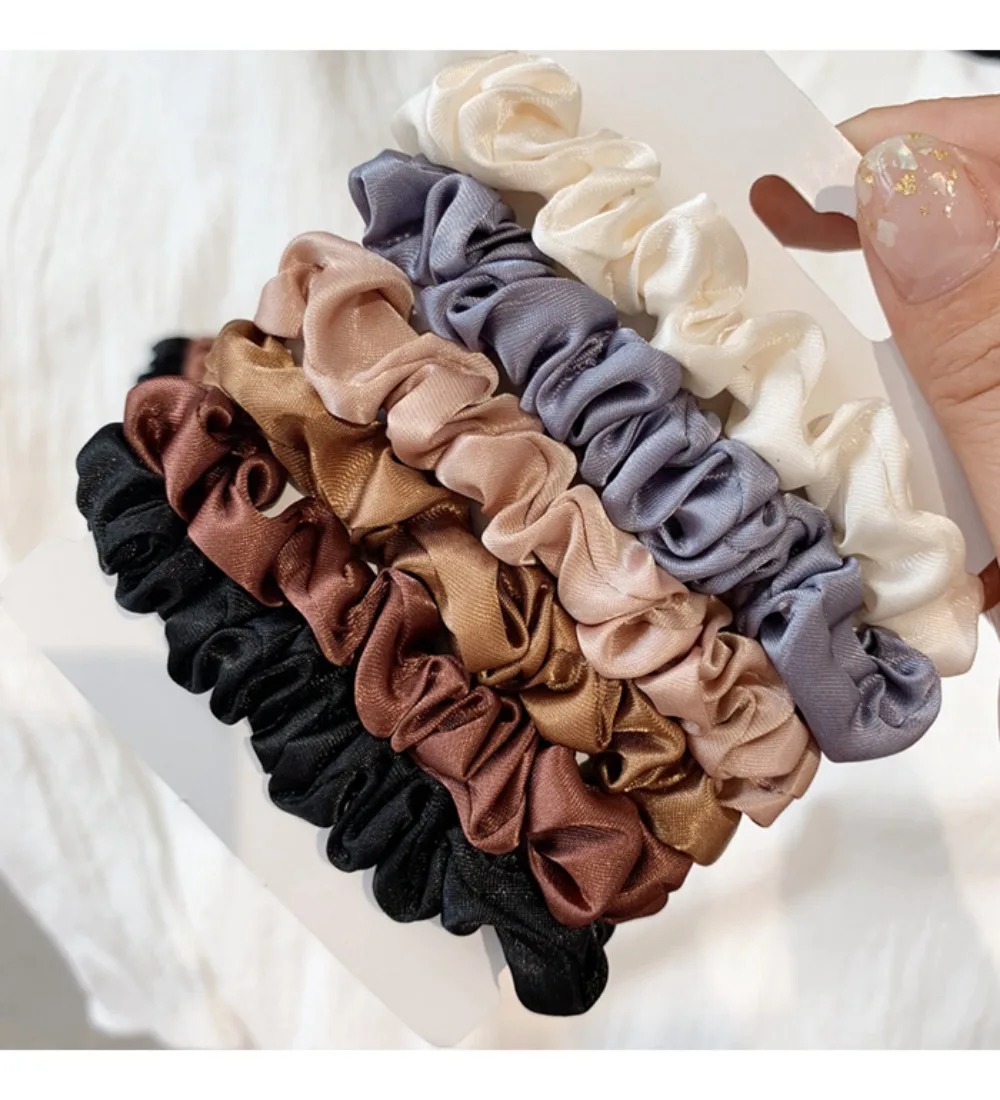 6Pcs Soft Satin Hair Scrunchie - Travel Accessories For Elderly 评论和价格