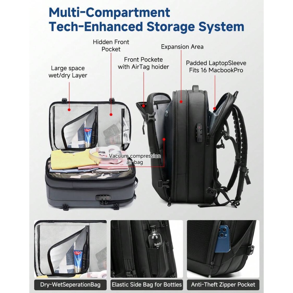 One-Click Expandable Vacuum Co - Travel Lock Tsa Approved 评论和价格