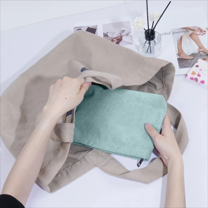 Corduroy Travel Cosmetic Bag P - Travel Accessories Organizer Bag 评论和价格