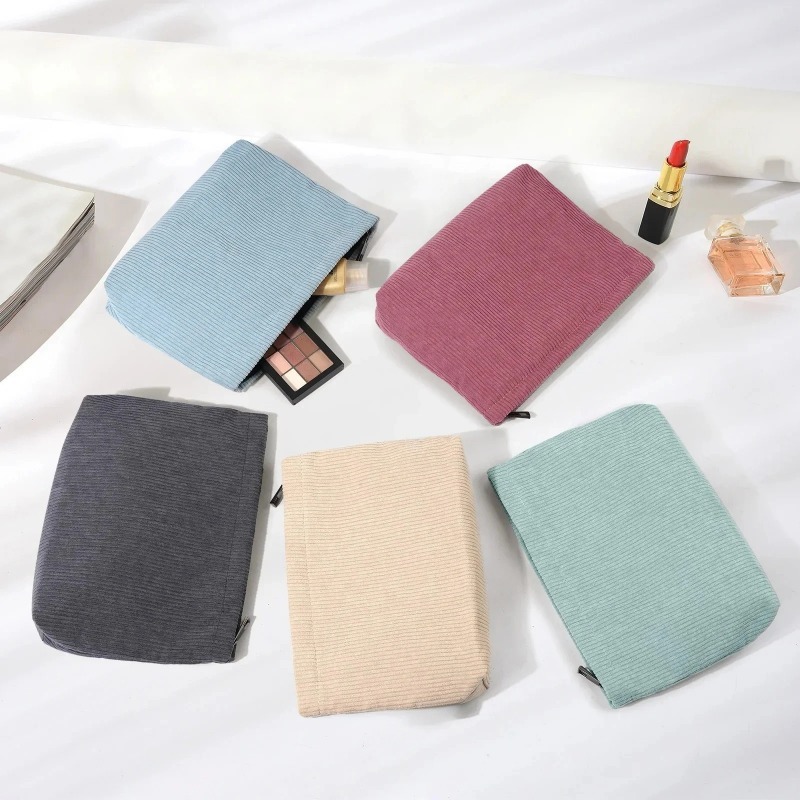 Corduroy Travel Cosmetic Bag P - Travel Accessories Organizer Bag 评论和价格