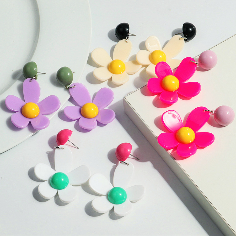 Korean Colorful Acrylic Flower - Travel Accessories Dropshipping 评论和价格